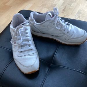 White Reebok classic sneakers